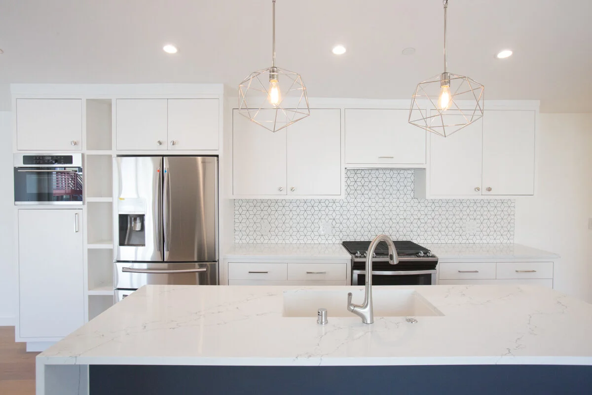 Bright looking kitchen with clean surfaces