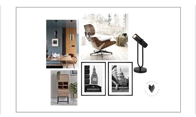 We are all working from home more at the minute, which means its time to share this office scheme I'm working on and looking forward to making a start on very soon! .

What would you include in your dream office space? .

#concept #moodboard #interio