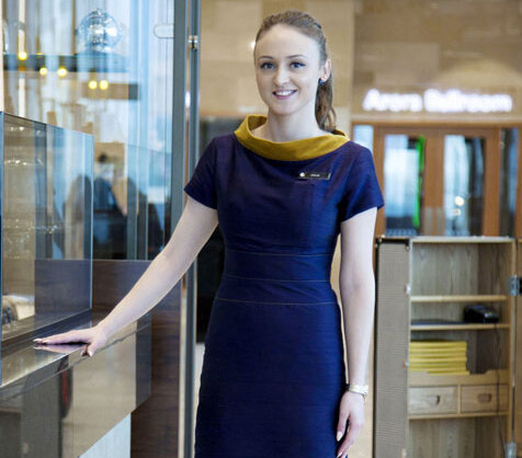 Joseph Alan receptionist uniform