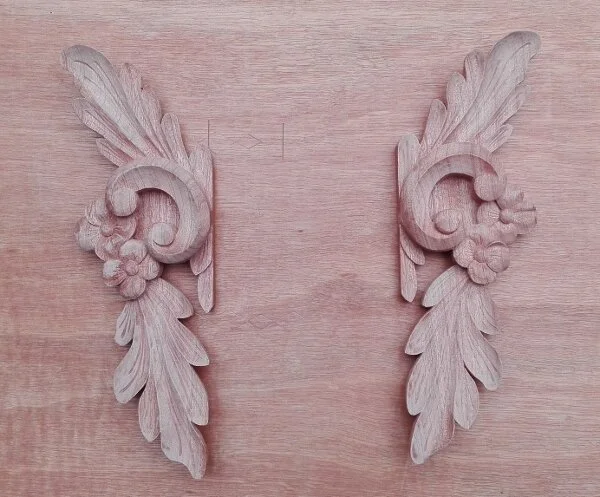 Side drops for clock redesigned and recarved