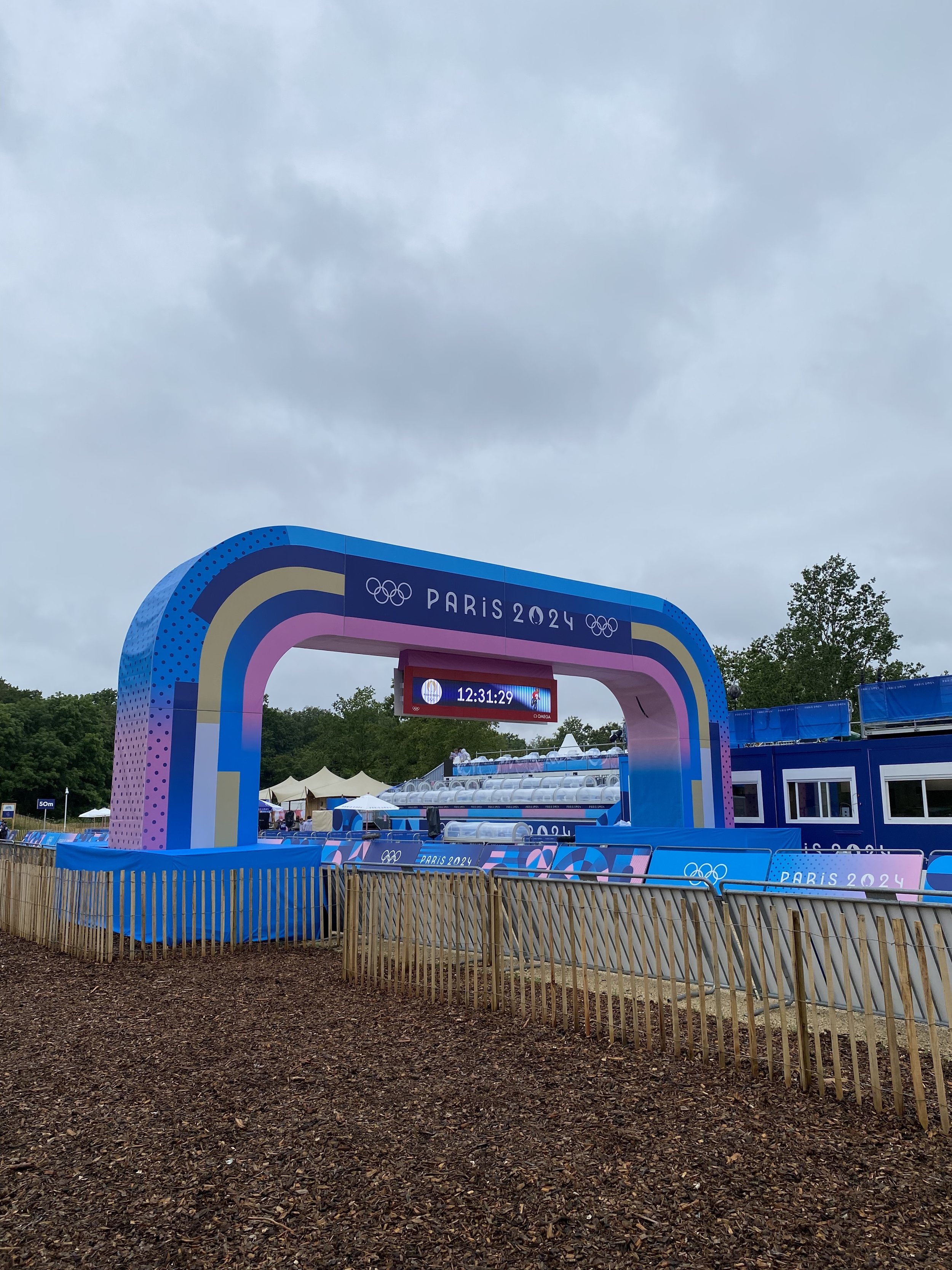 Start-Finish line for the MTB course.