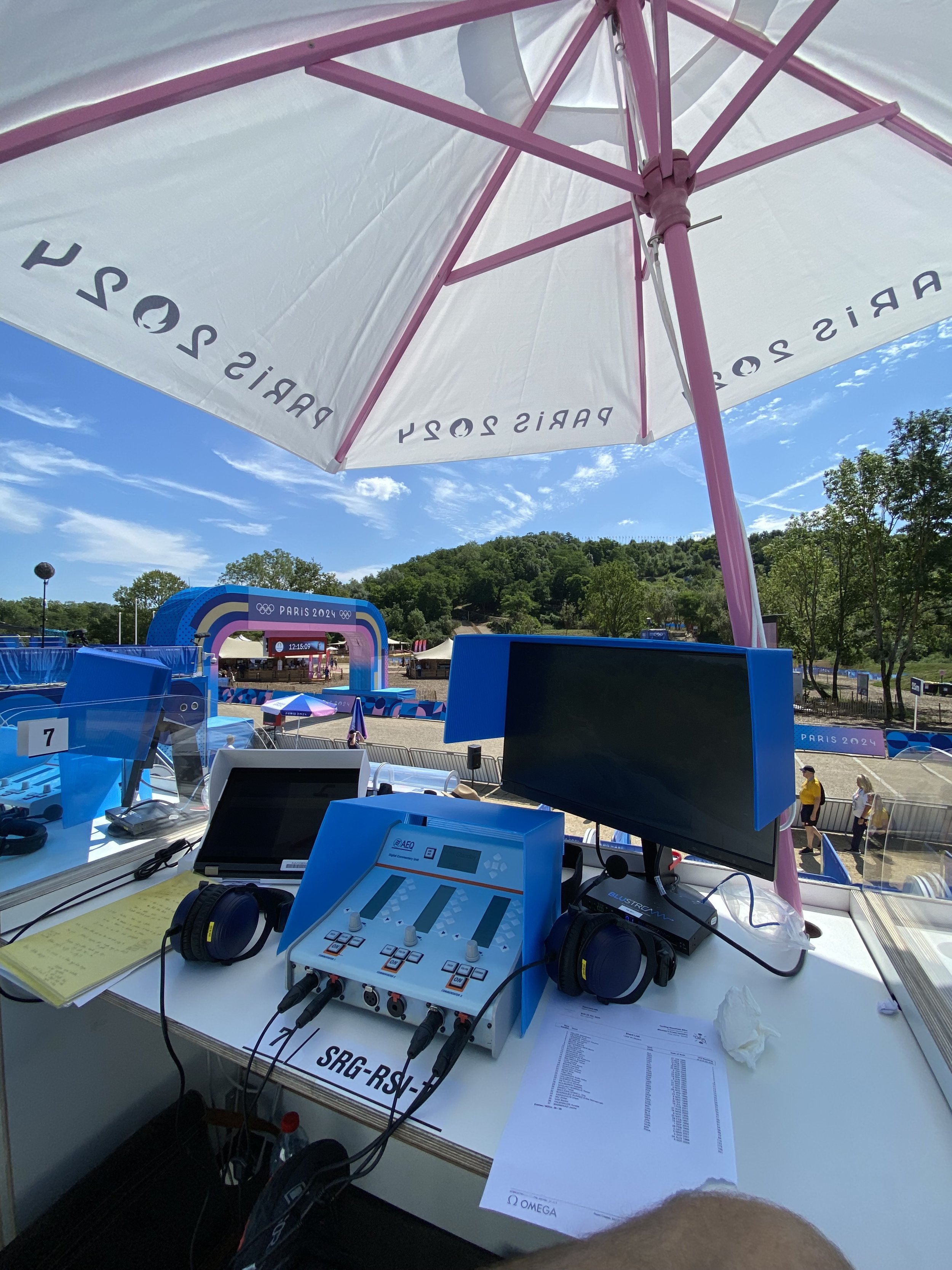 Tom's point of view for the race.