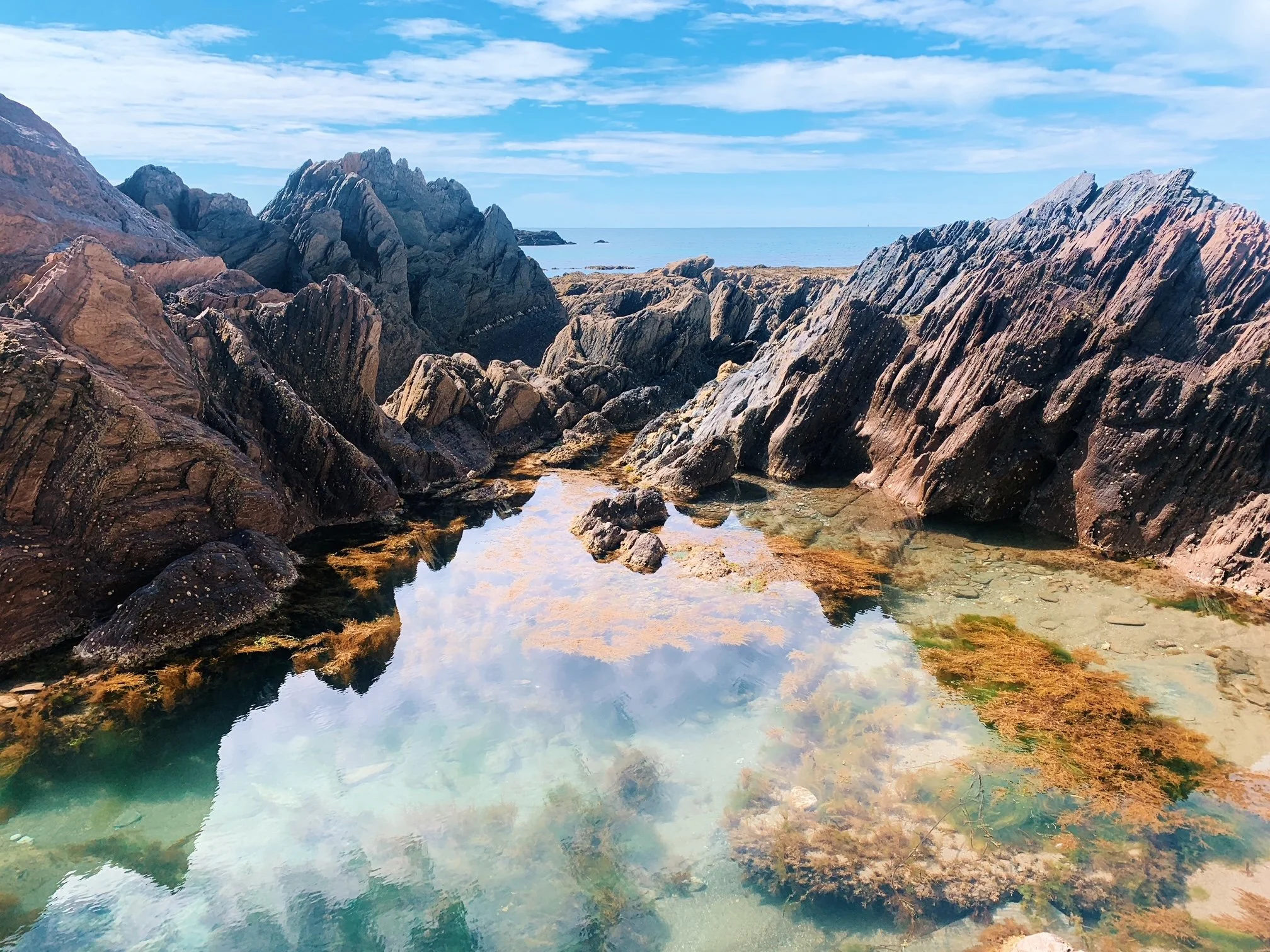Rock pools at Ayrmer Cove