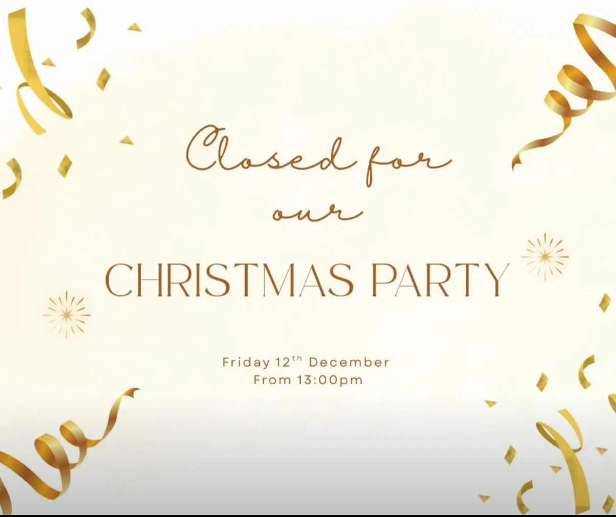 Today our office and phone lines will be closed from 1pm so we can enjoy our annual Christmas party! 

Business will return as normal on Monday 15th December. 

Merry Christmas from us all at Stanley Bragg!