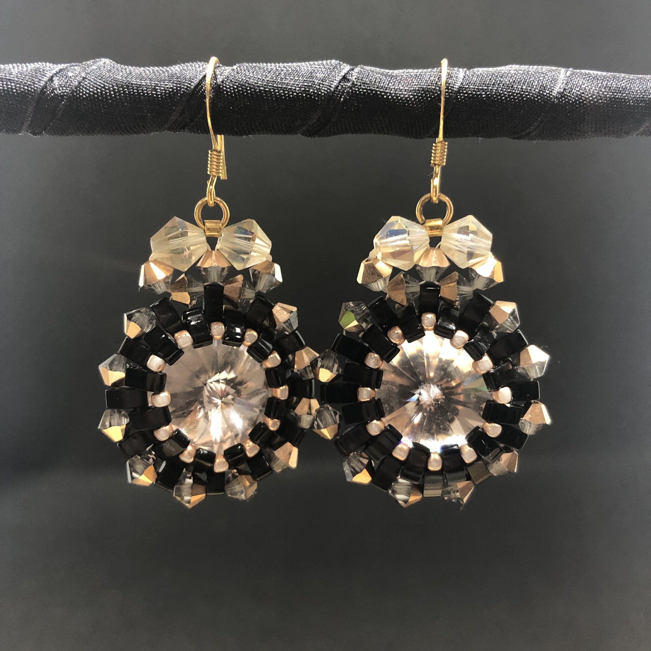 Carnivale Earrings - Gold and Black