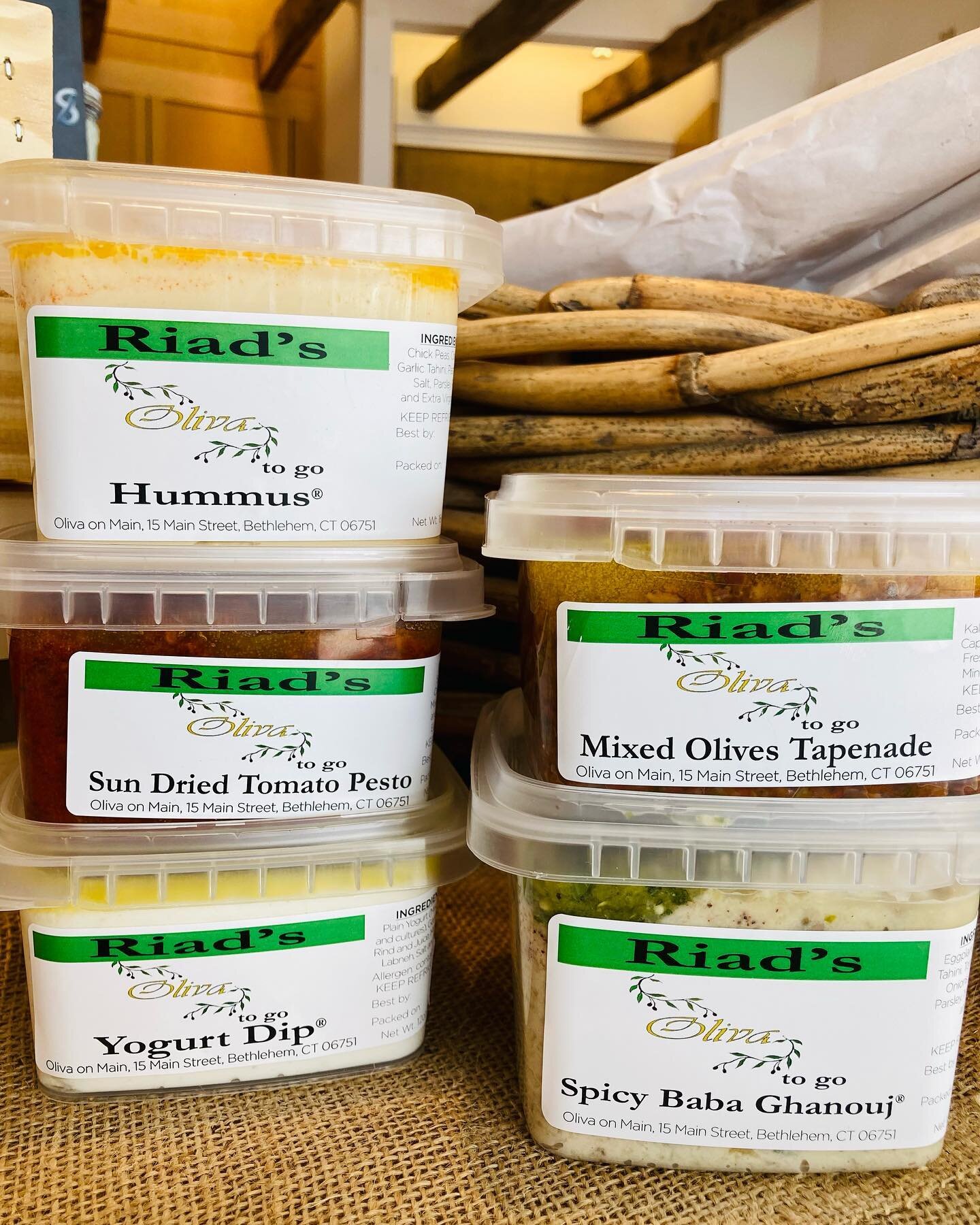 Join us Sunday April 10 from 12-1 pm when we welcome Riad, the chef from Oliva on Main in Bethlehem, CT for a tasting of the amazing dips, spreads and pestos he creates! 

We will now be carrying them in the market! 

#shoplocalct #dips #olives #humm