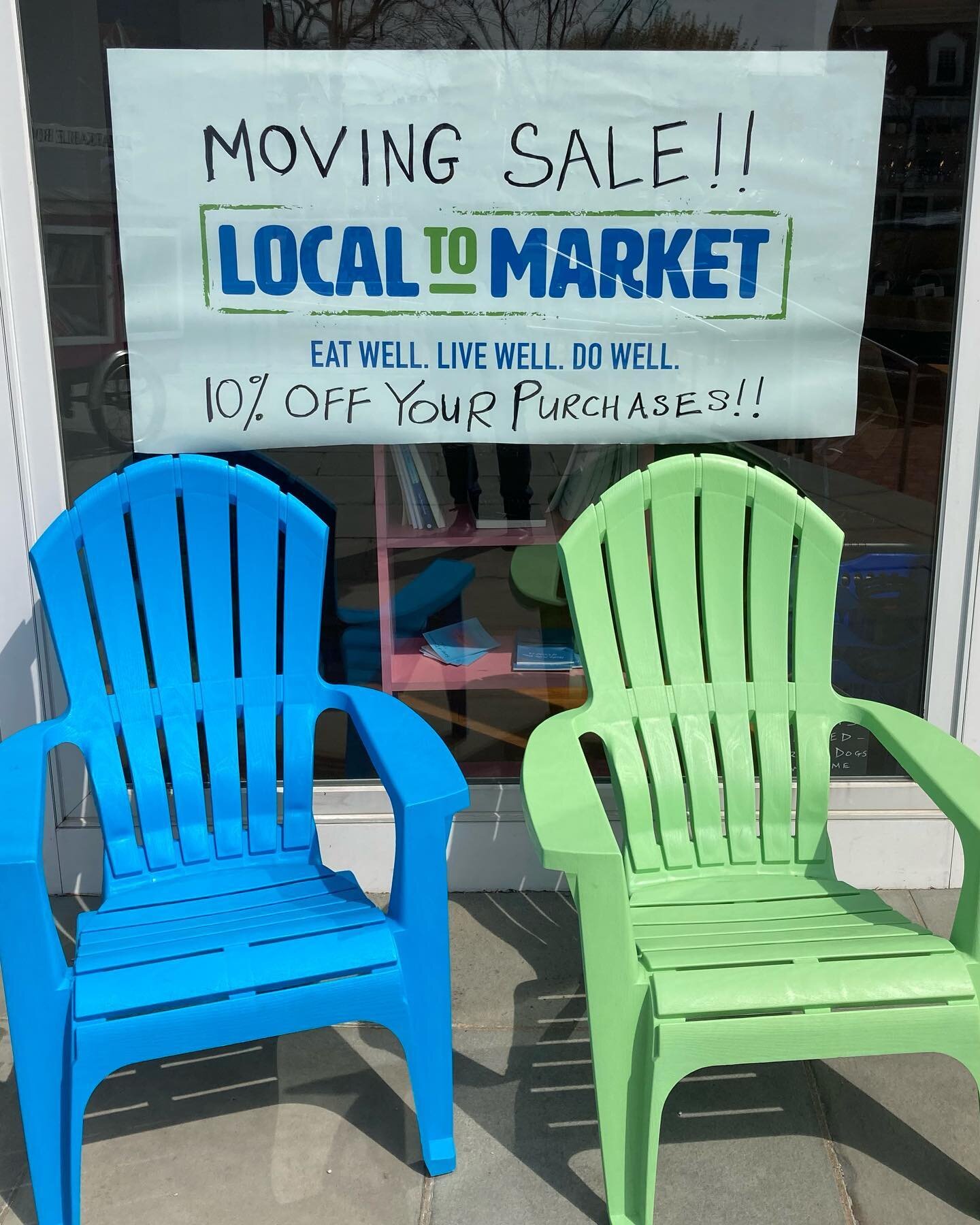 MOVING SALE!  All purchases are 10% off through Thursday&mdash;our last day on Main Street!