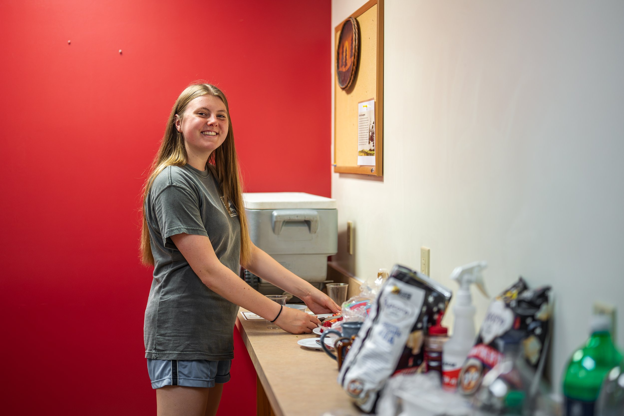 Abby Setting up a Staff Event as the Dorm Head - 2026