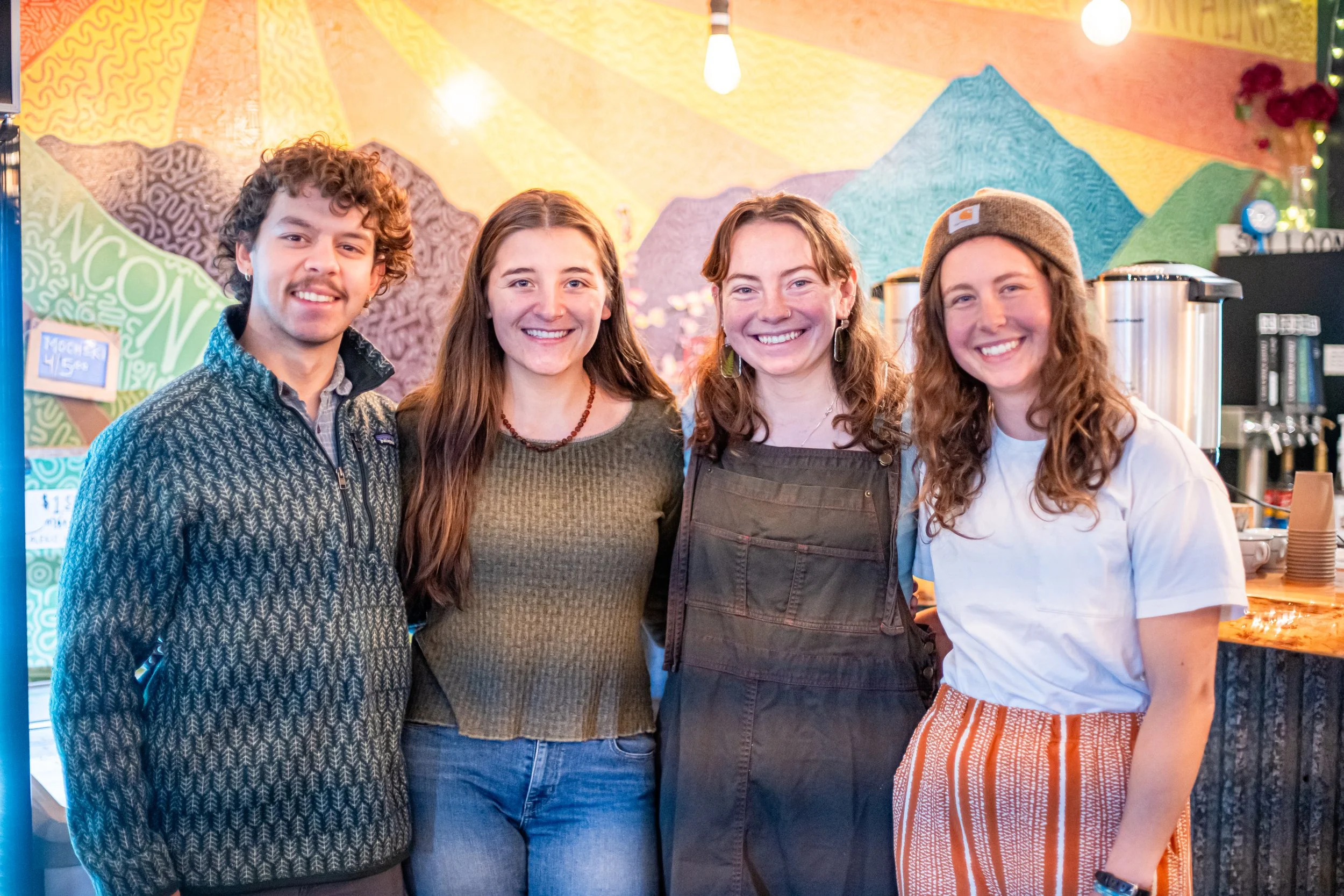 LIFT students together in coffee shop in New Hampshire