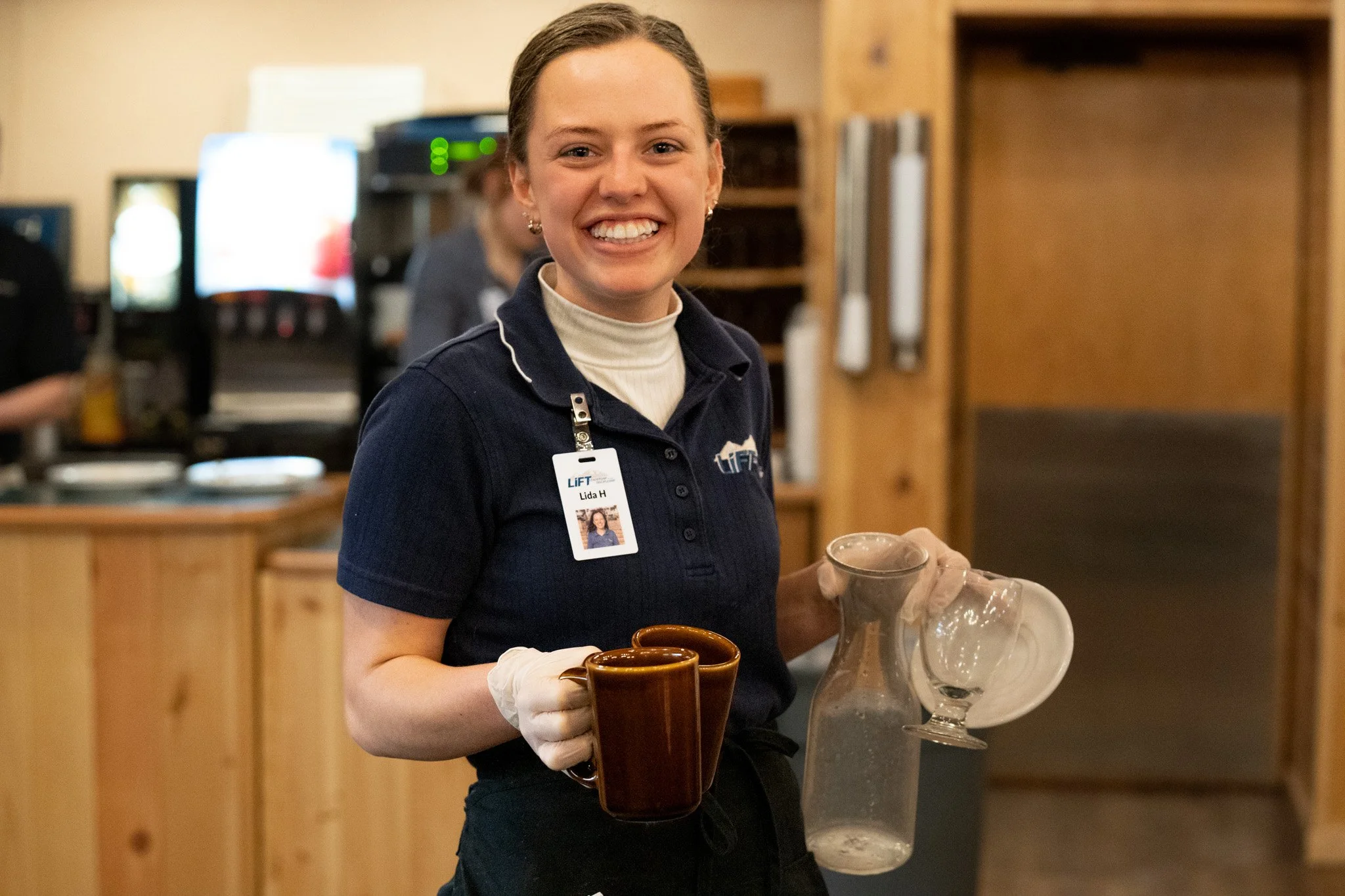 Serving in the dining room