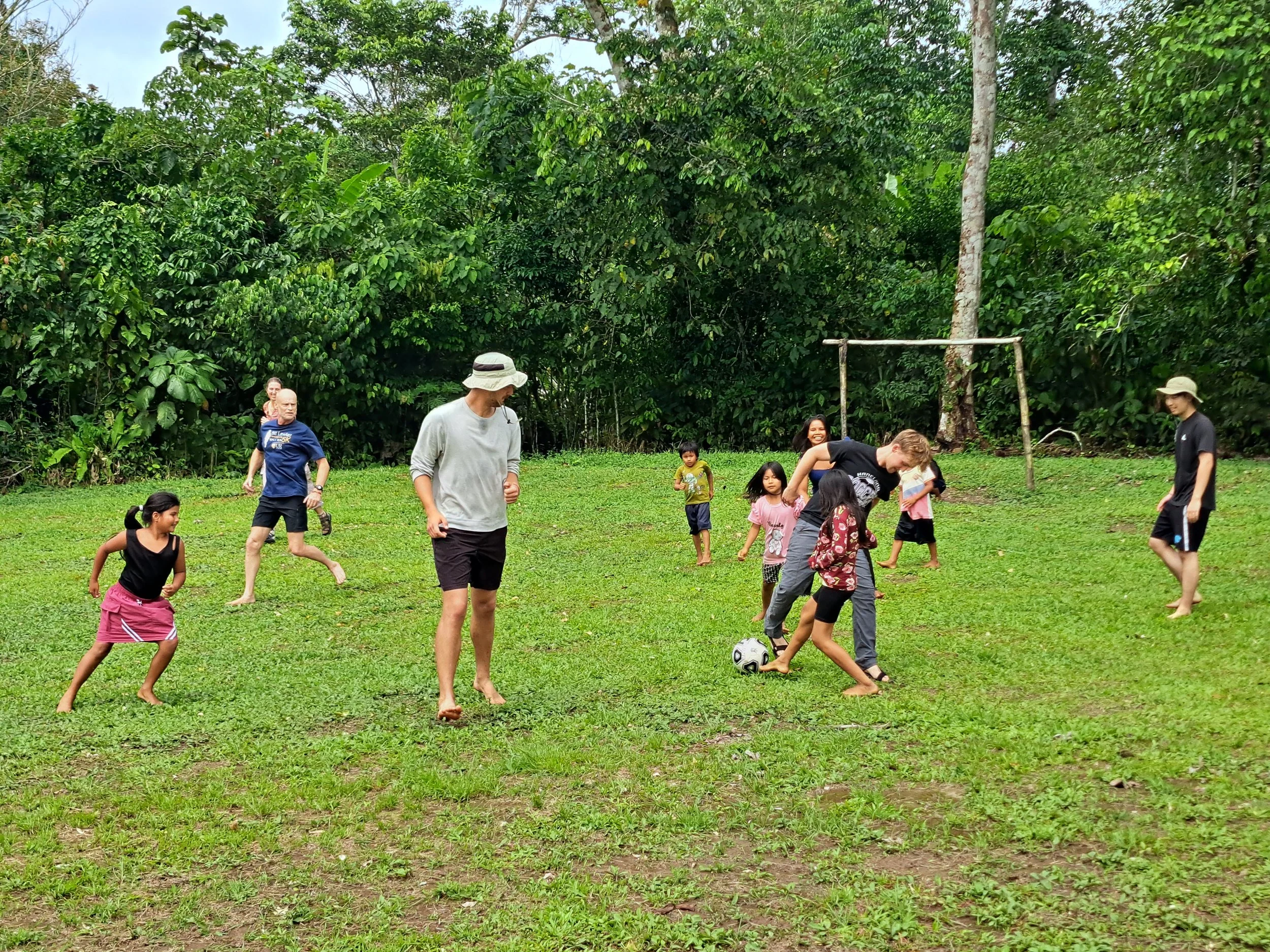Playing Soccer with Children in Remote Village of Totoa Naqui