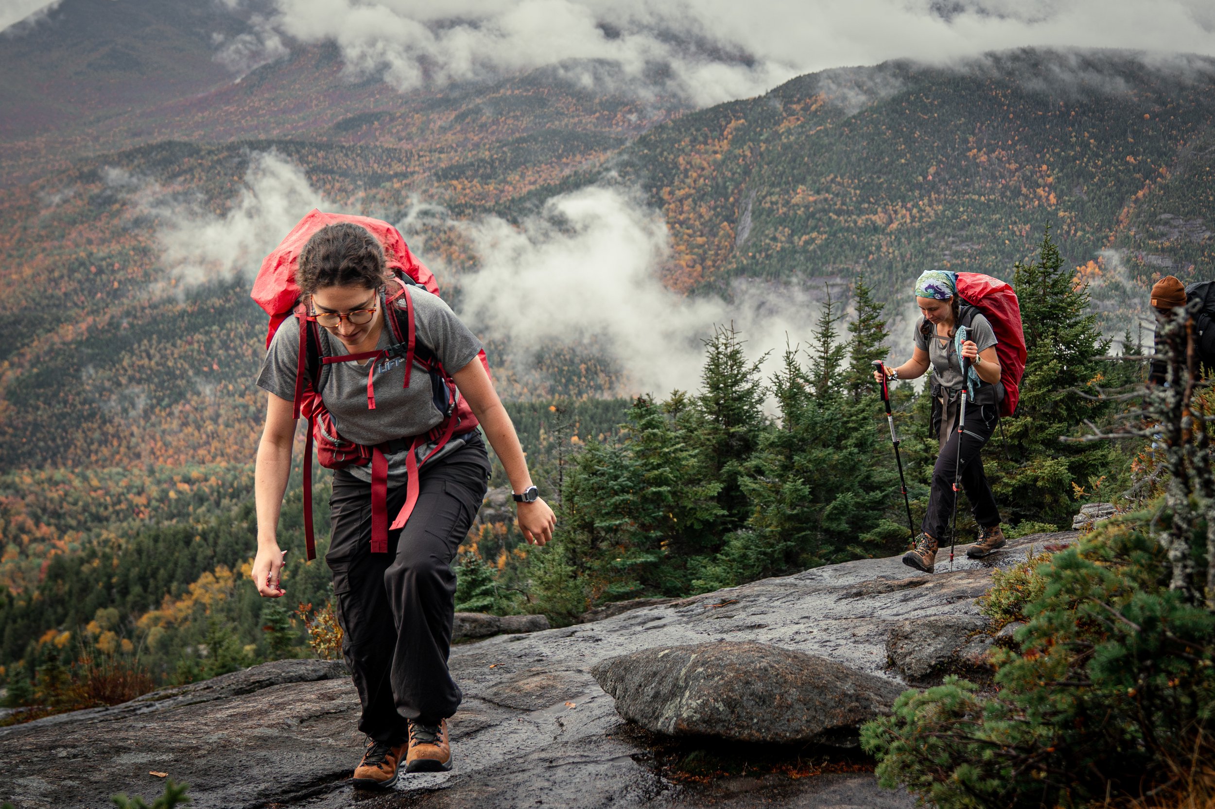 LIFT students hiking together in the Adirondacks