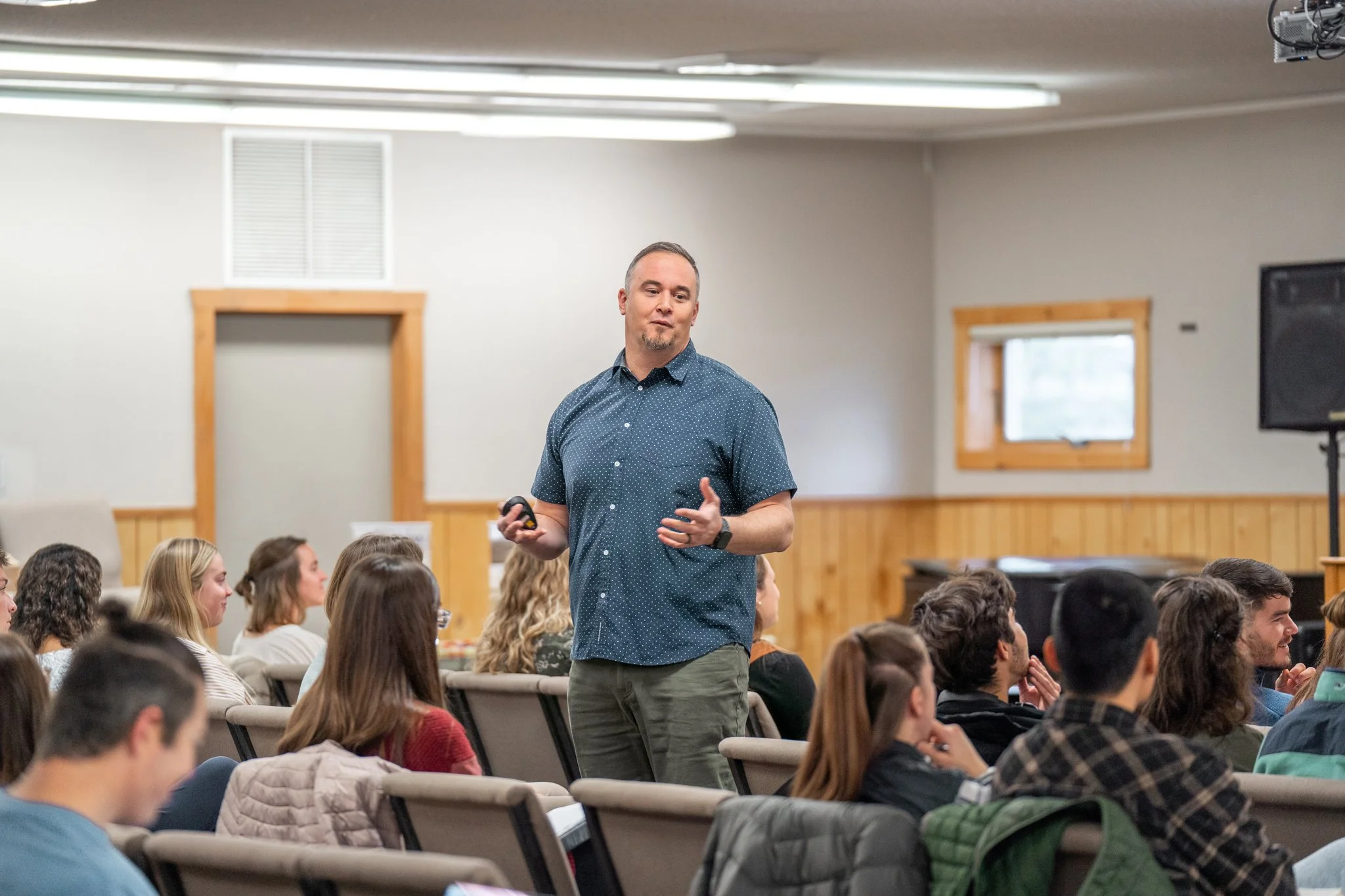 Pastor teaching a professional development seminar
