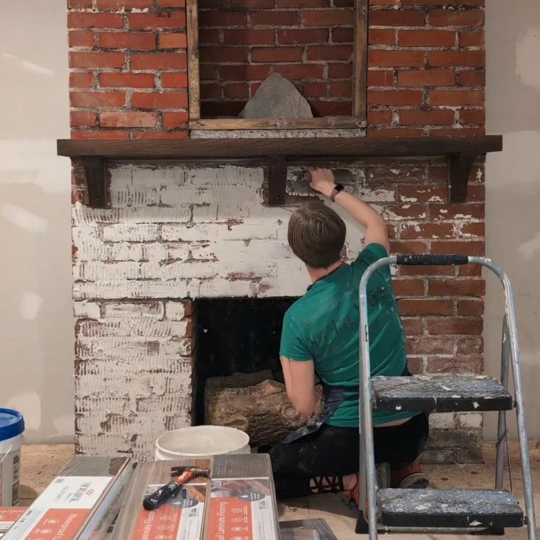 DIY Stone Veneer Installation Guide — Olive & June Home: Bold ...