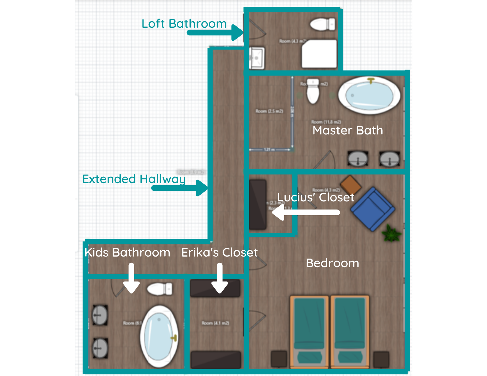 Master Suite Floor Plans | Master Bedroom Floor Plans | The House Designers