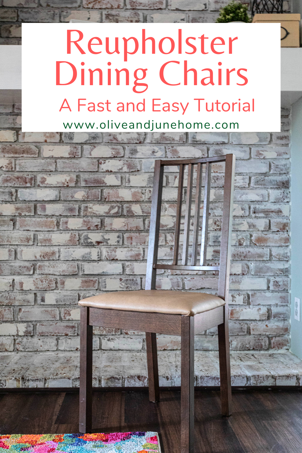 How to Reupholster Dining Chairs - DIY Tutorial 