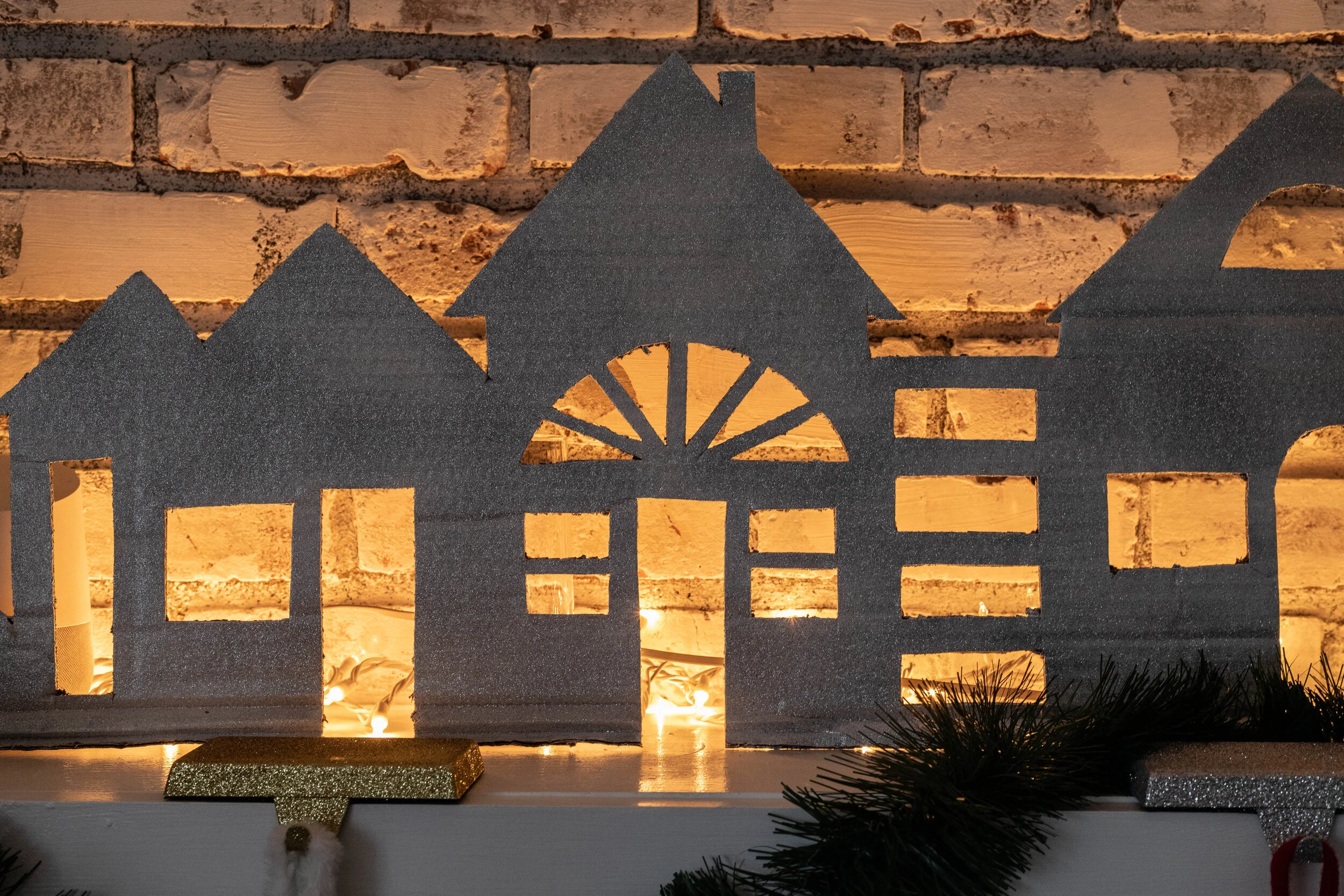 DIY Cardboard House Luminaries