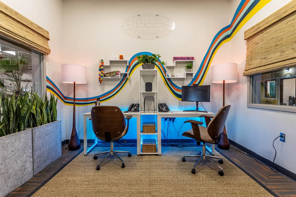 Tropical-Inspired Office Redesign — Olive & June Home: Bold, Functional ...
