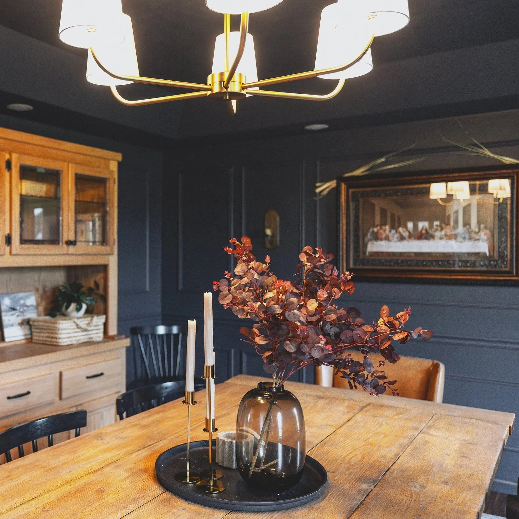 Slate &amp; Brass Dining Room