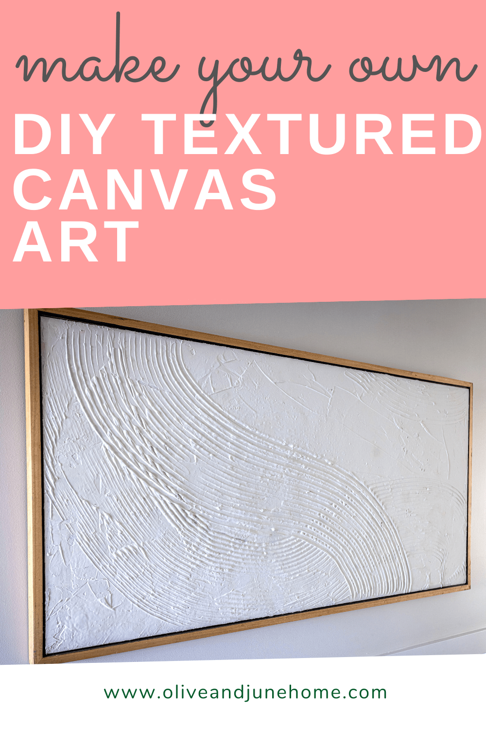 How to Make Trendy Textured Canvas Art in 4 Easy Steps
