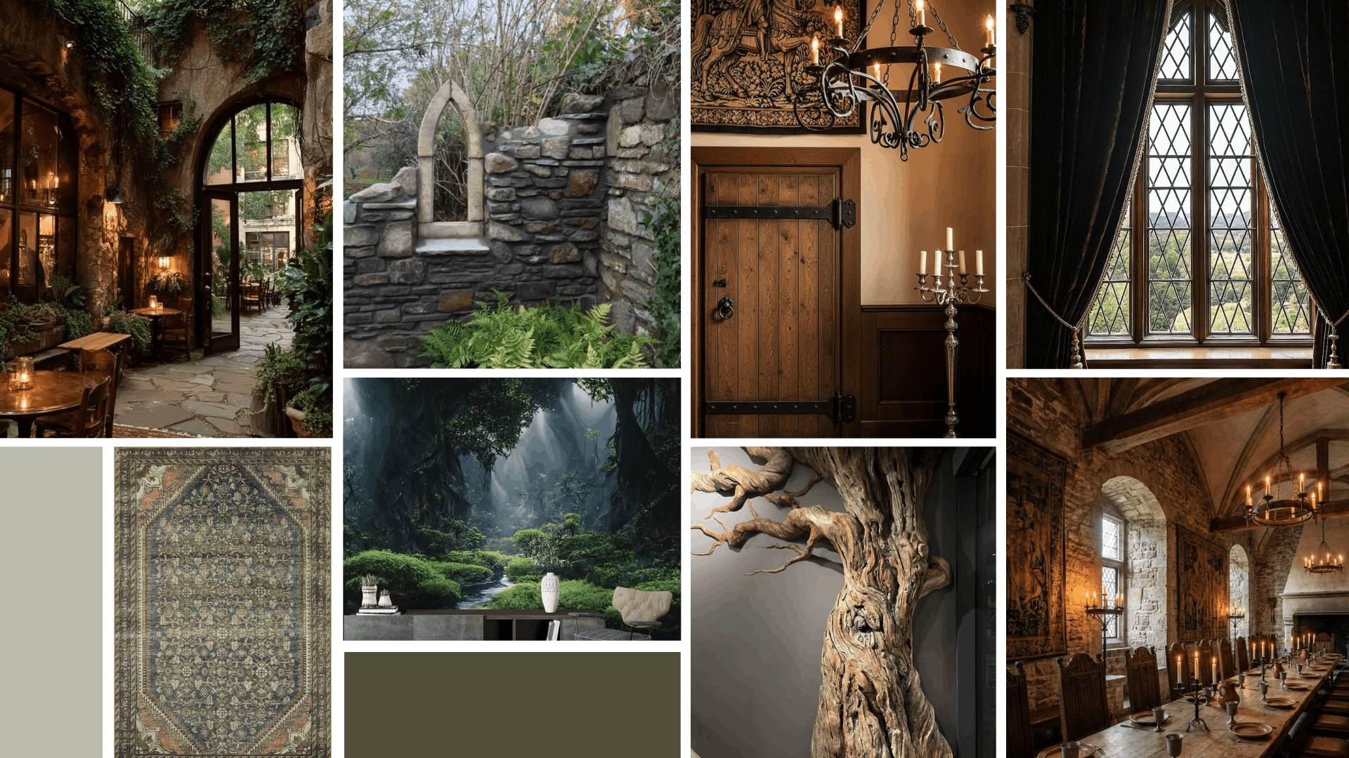 Castle Ruins Fantasy Game Store Mood Board