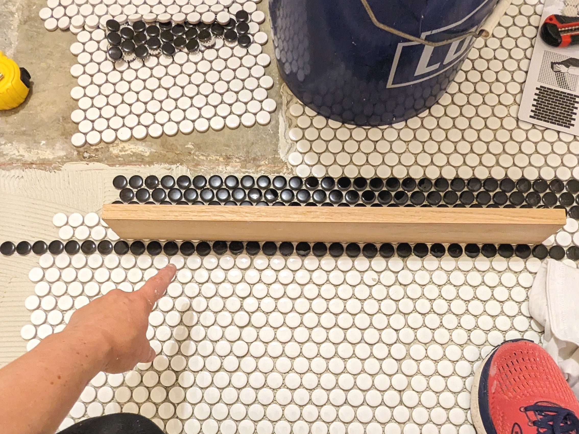 My Top Tips for Installing Penny Tile — Olive & June Home: Bold ...