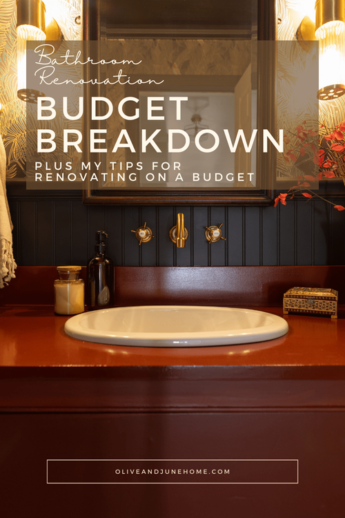 Half-Bathroom Budget Breakdown — Olive & June Home: Bold, Functional ...