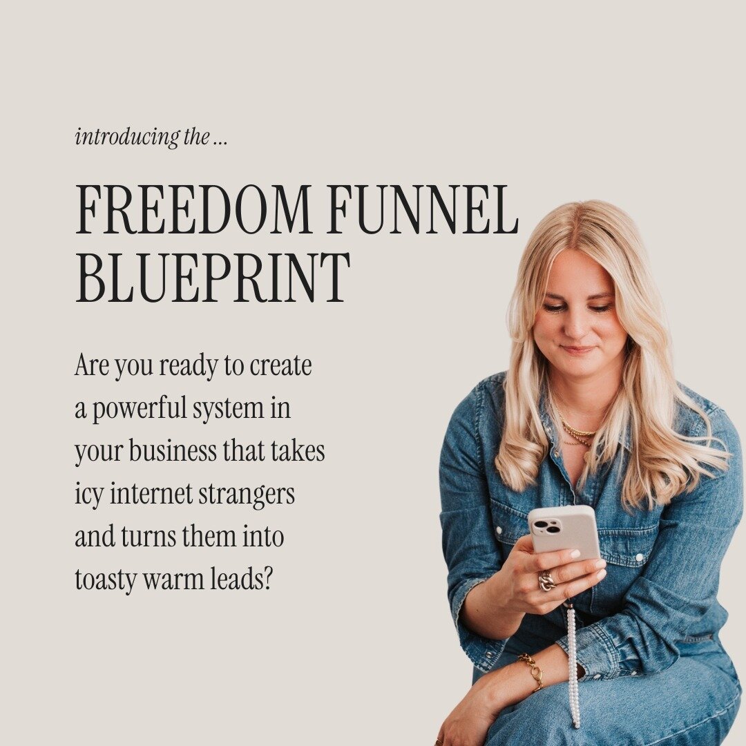 It's already being snapped up but I thought it was officially time to introduce you to my new freebie the Freedom Funnel Blueprint on the grid 🥳

This blueprint is your step-by-step guide to creating or optimising a funnel that works to attract your