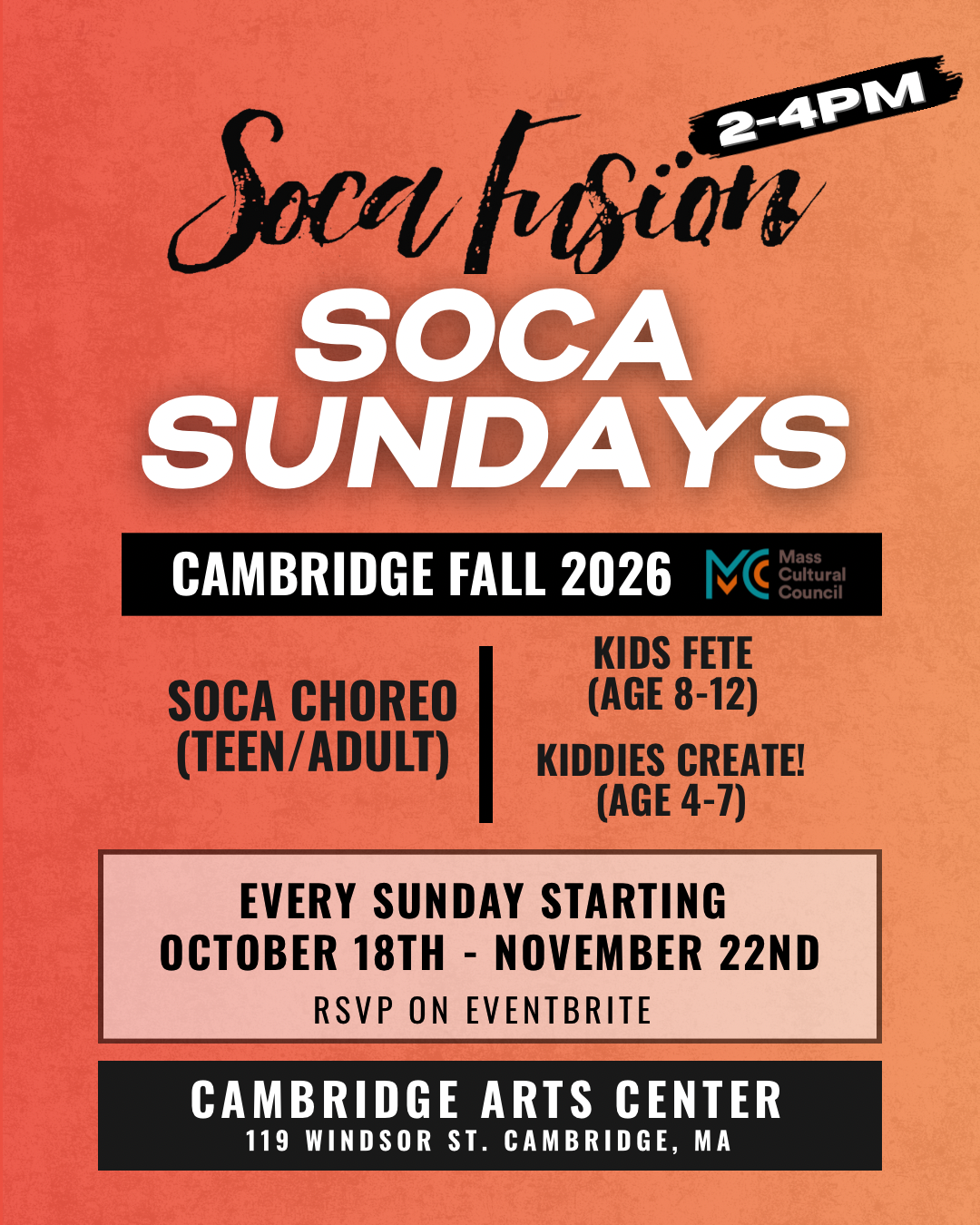 Soca Sundays Fall 2026!
