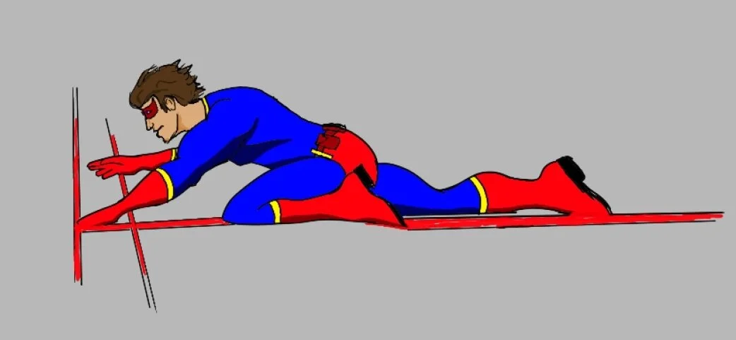 CAP makes his way into the seams of the plane.