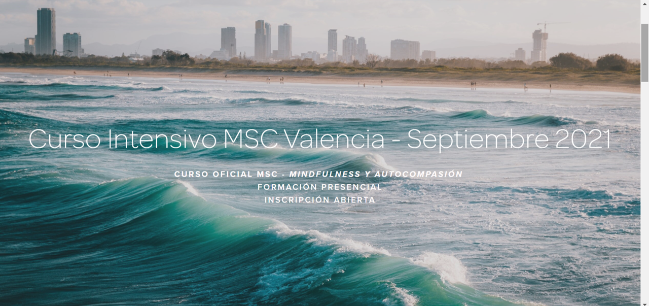 Curso MSC intensivo - Mindfulness y Autocompasión - Valencia septiembre 2021