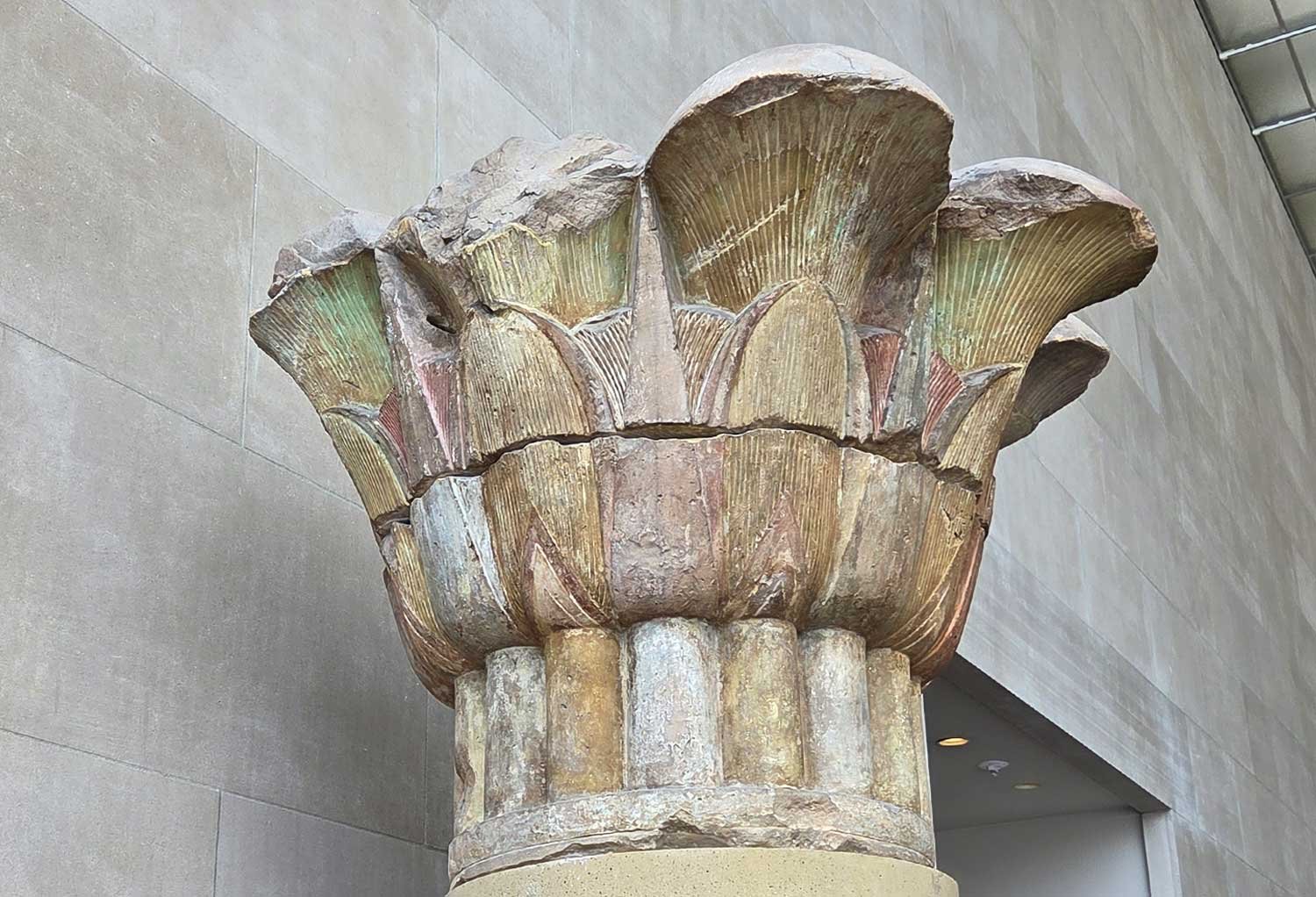 Egyptian composite papyrus capital.