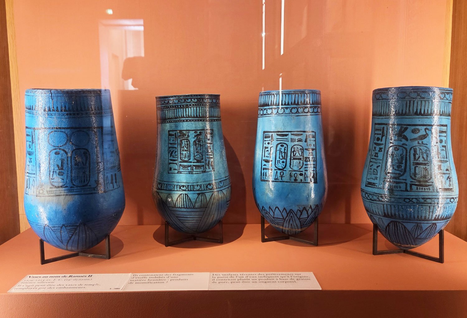 Faience vases with the name Rameses II.