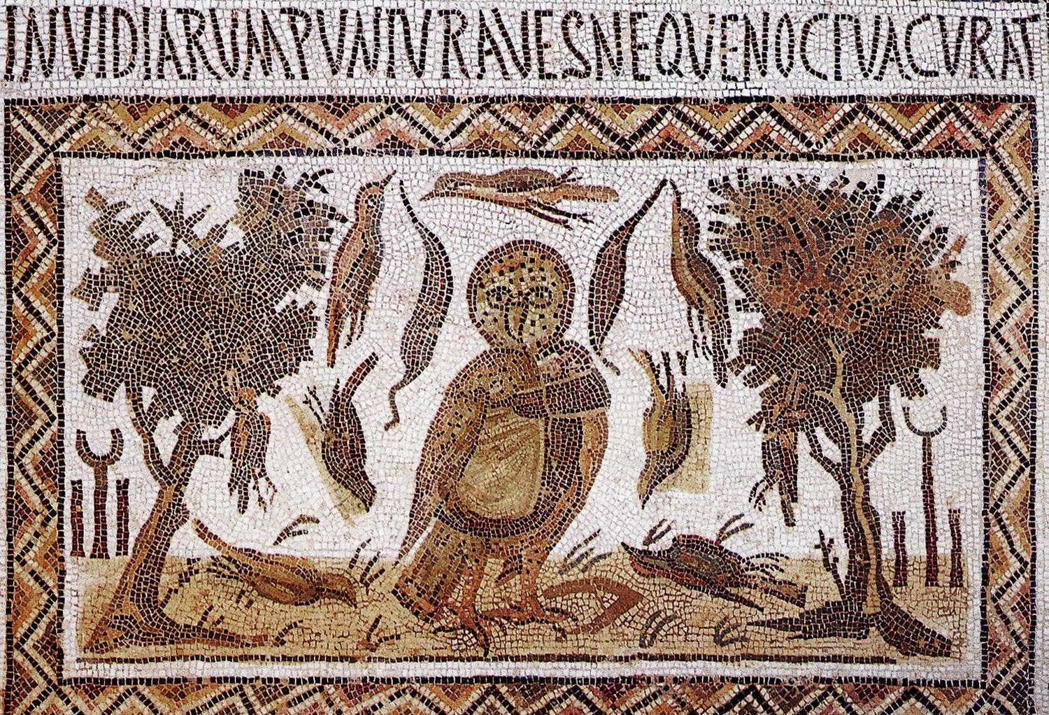ancient Roman owl mosaic.