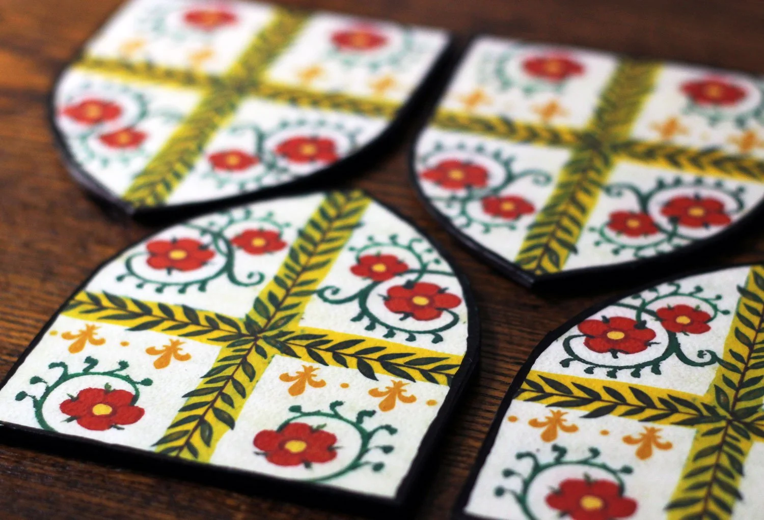 DIY shiedl coasters.