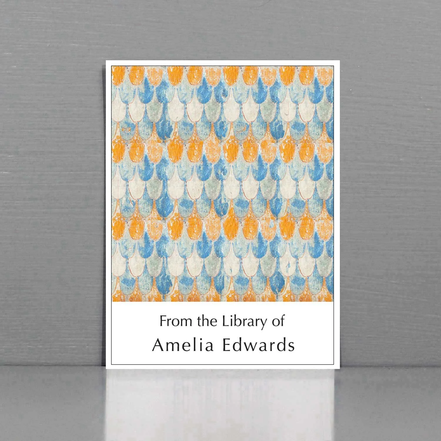 Egyptian Feather Pattern Bookplate