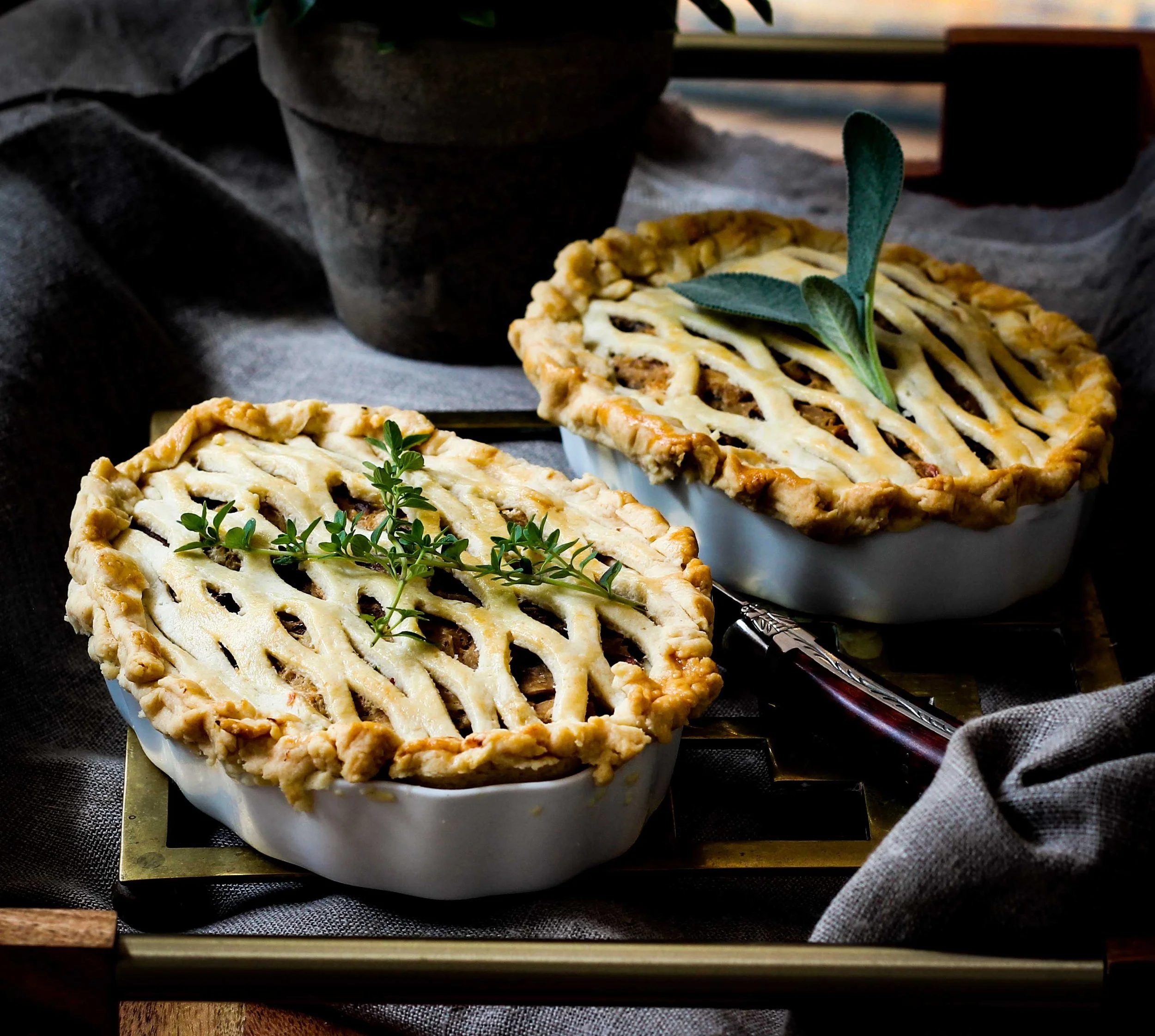 Rosemary Chicken savory pies.