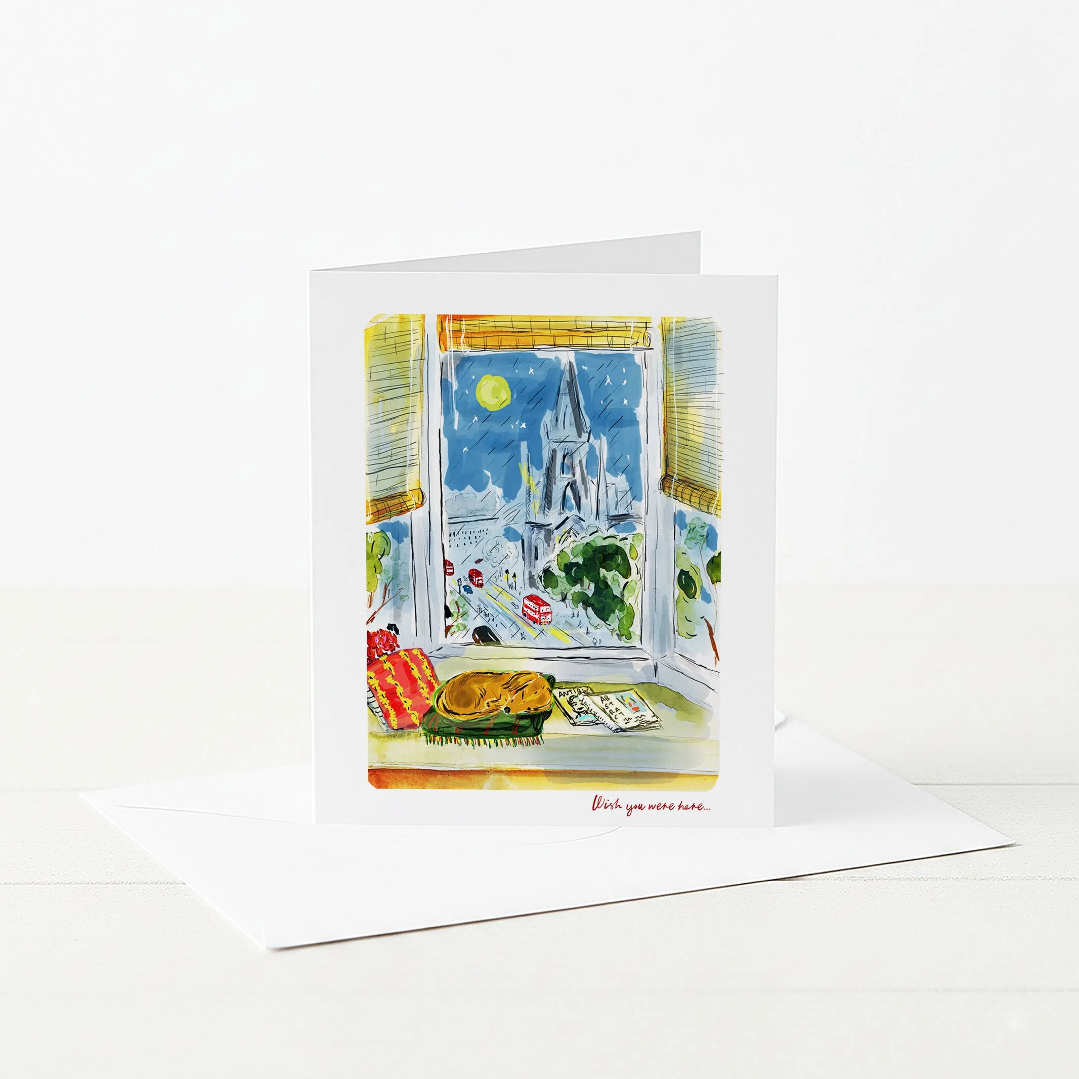 Dachshund  'Wish You Were Here' Greeting Card