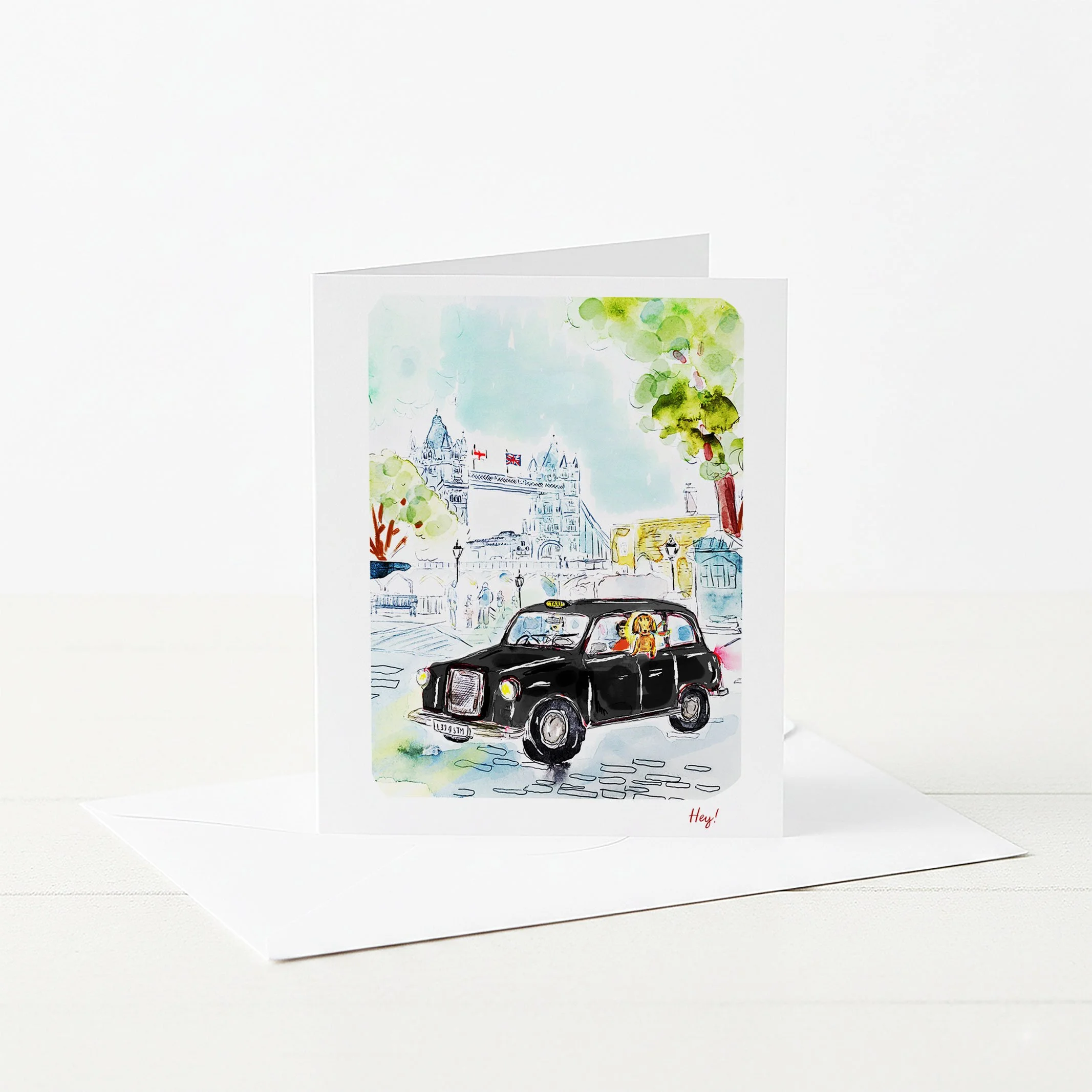 Dachshund in London Greeting Card