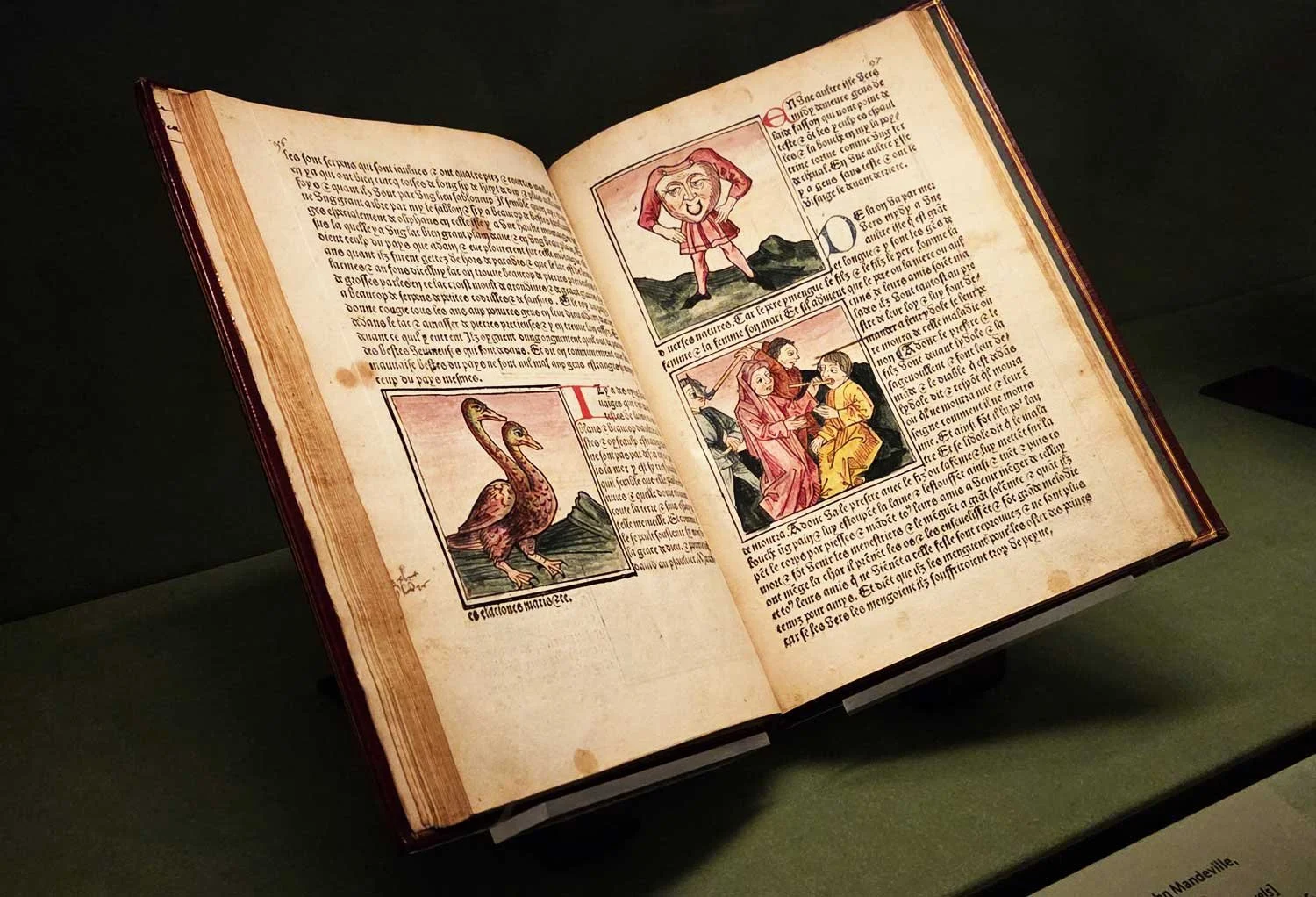 ‘Mandeville’s Travels’ 15th century book from the Morgan Library.