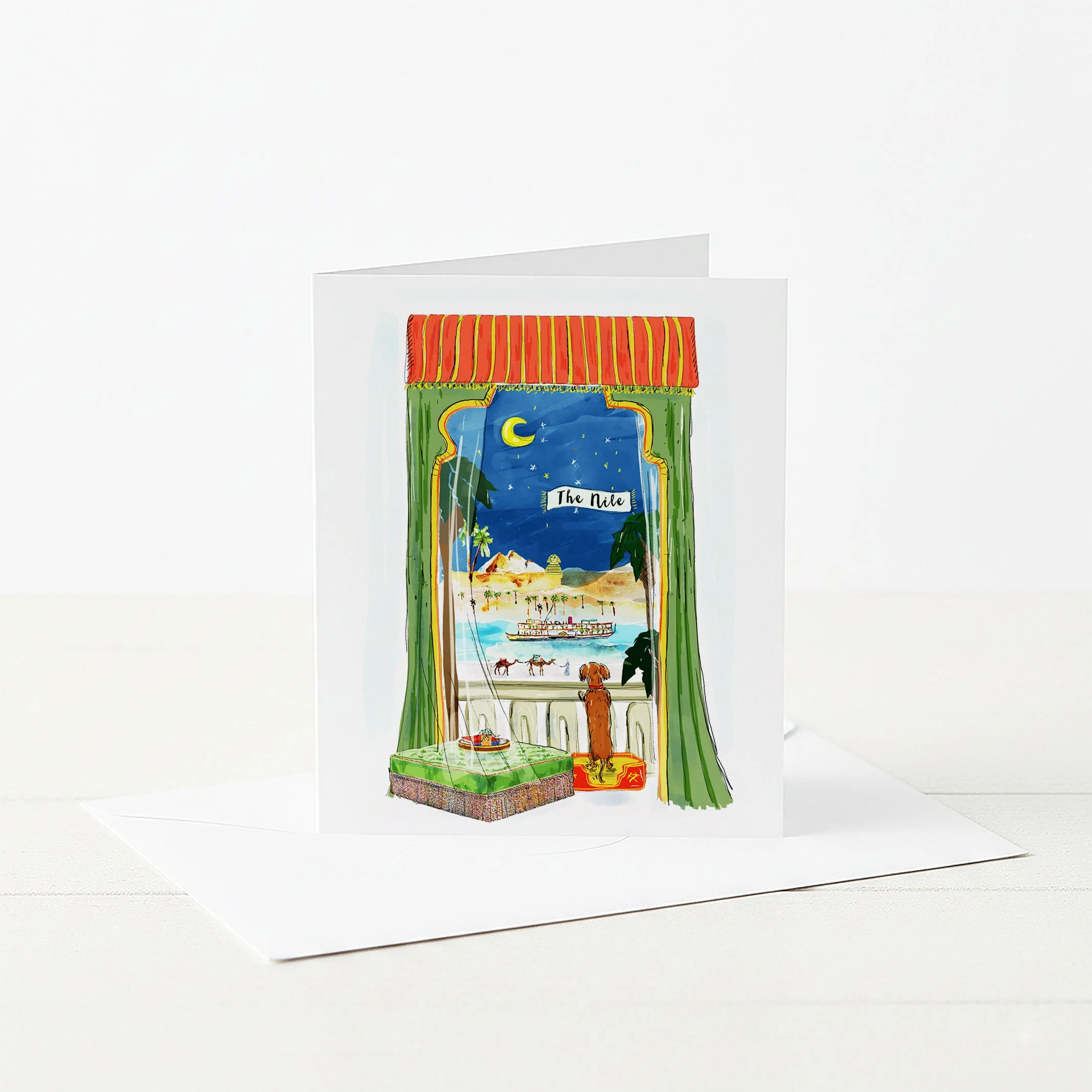 Dachshund  on the Nile Greeting Card