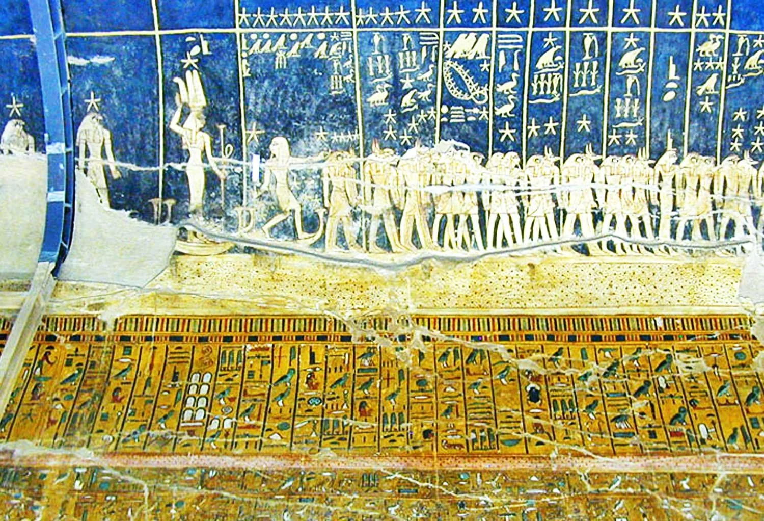 Ceiling of tomb of Seti I in Egypt.