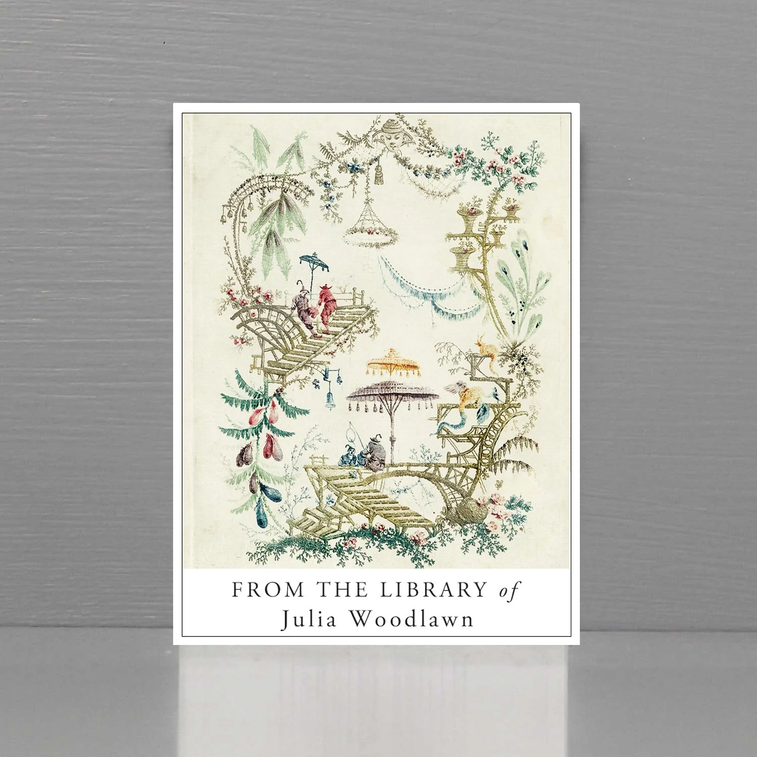 Chinoiserie Illustrated Bookplate