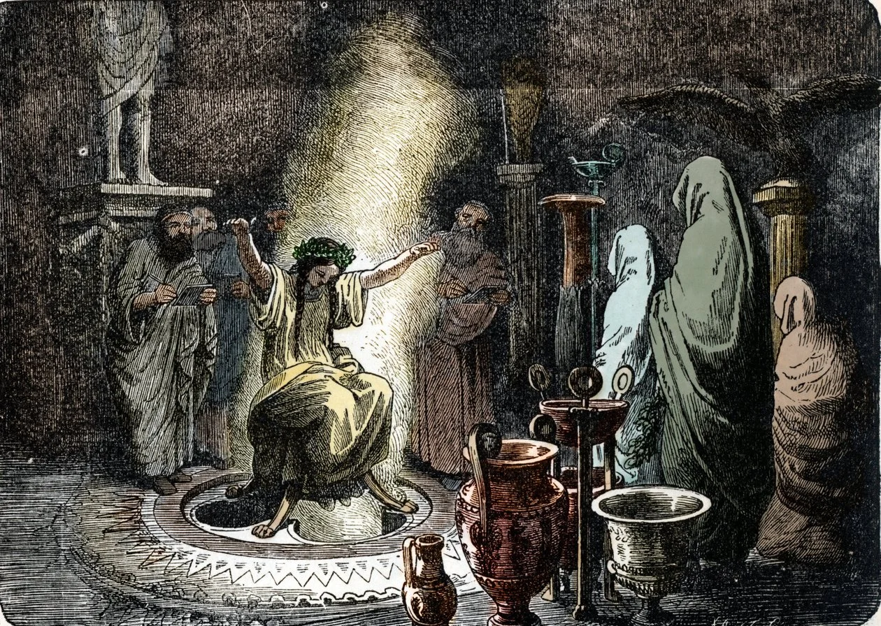 Heinrich Leutemann's The Oracle at Delphi.