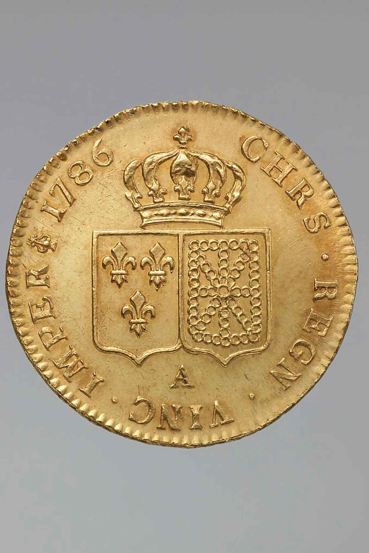 Back of Louis XVI coin by Pierre Simon Benjamin Duvivier. Met Museum.