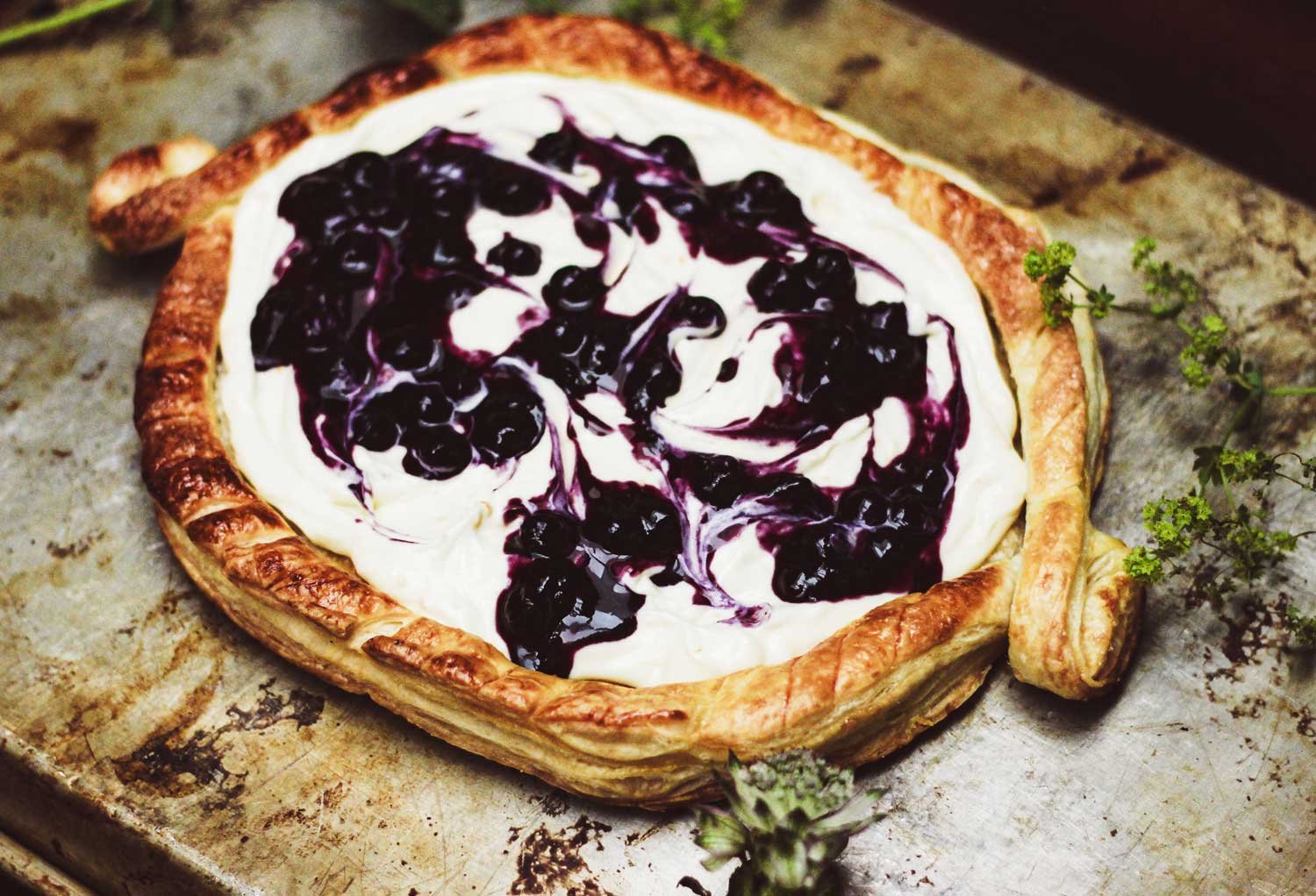 Blueberry Cheesecake Tart before baking.