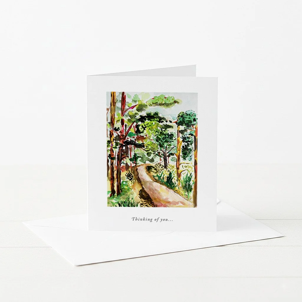 A Wood Path Thinking of You Greeting Card