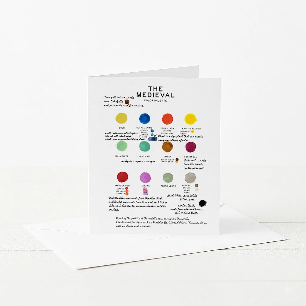 Medieval Color Palette Greeting Card