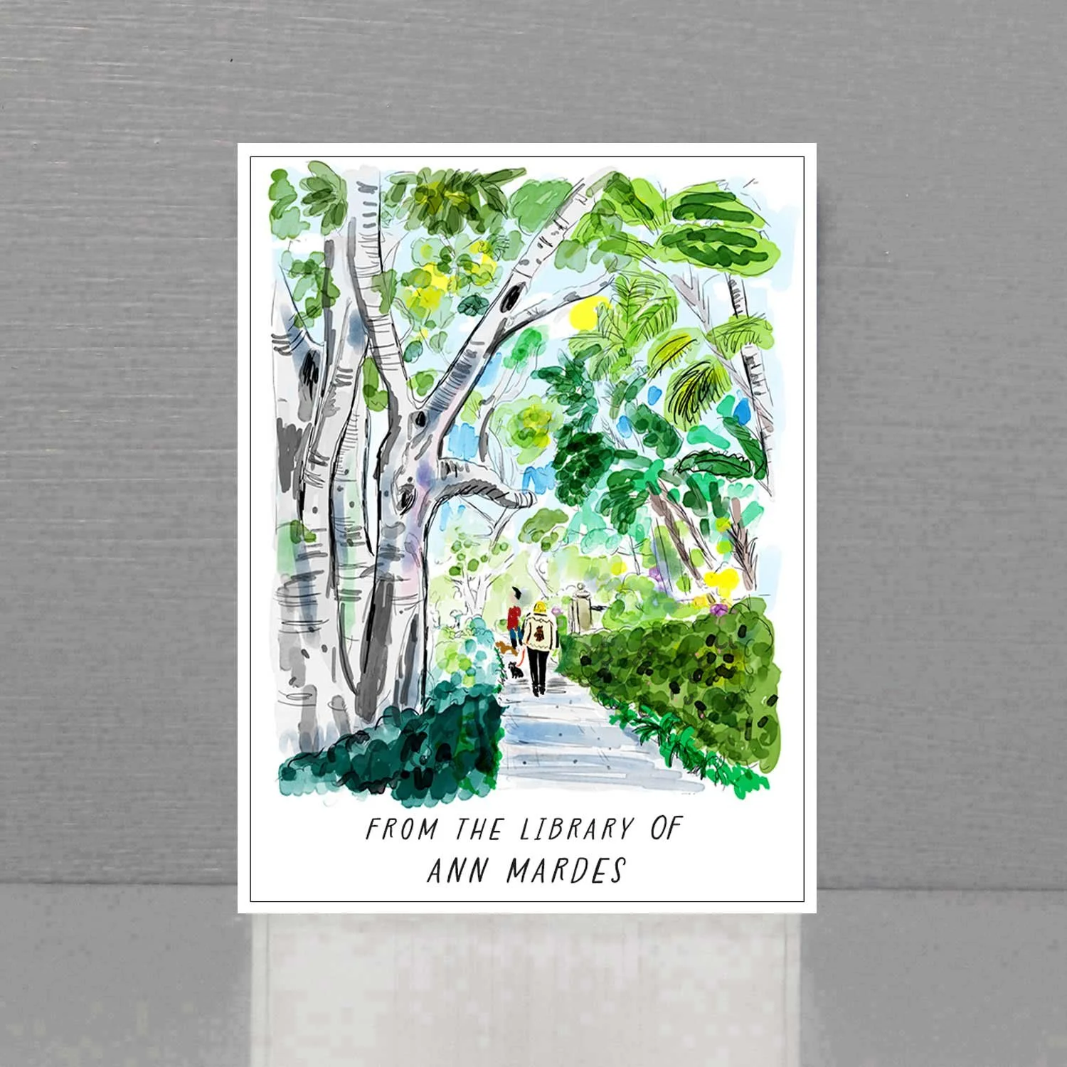 Bookplate with Los Feliz Dogwalkers