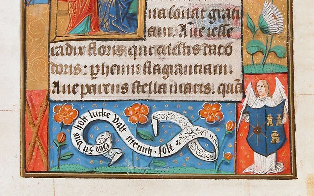 Detail from a Netherlandish Book of Hours, in the collection of the Met Museum in NYC.